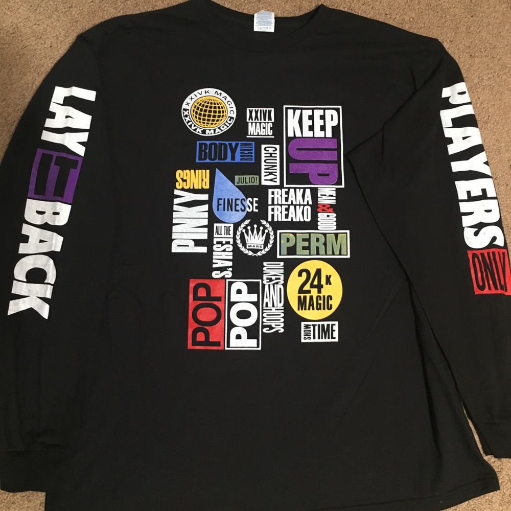 Bruno Mars 24k Magic Tour long-sleeve Men’s size S